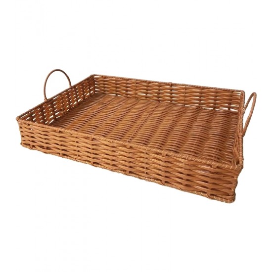Bandeja 40cm Por 30cm Retangular Polibrown Em Polipropileno Marrom